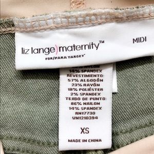 Liz Lange X Target MIDI Olive Maternity Shorts XS